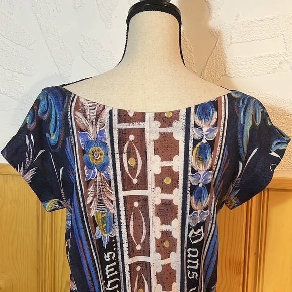 Rochas Silk Midi Short Sleeve Dress Sz-44/8 - Picture 6 of 14